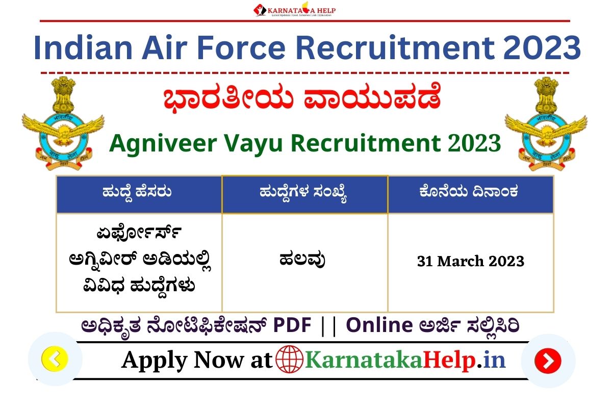 Indian Air Force Agniveer Vayu Recruitment 2023 Notification, Application Form