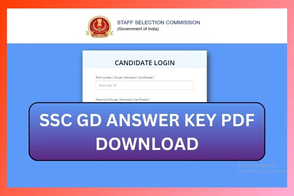SSC GD answer Key 2023 PDF Download