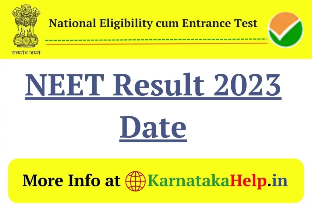 NEET Result 2023 Date