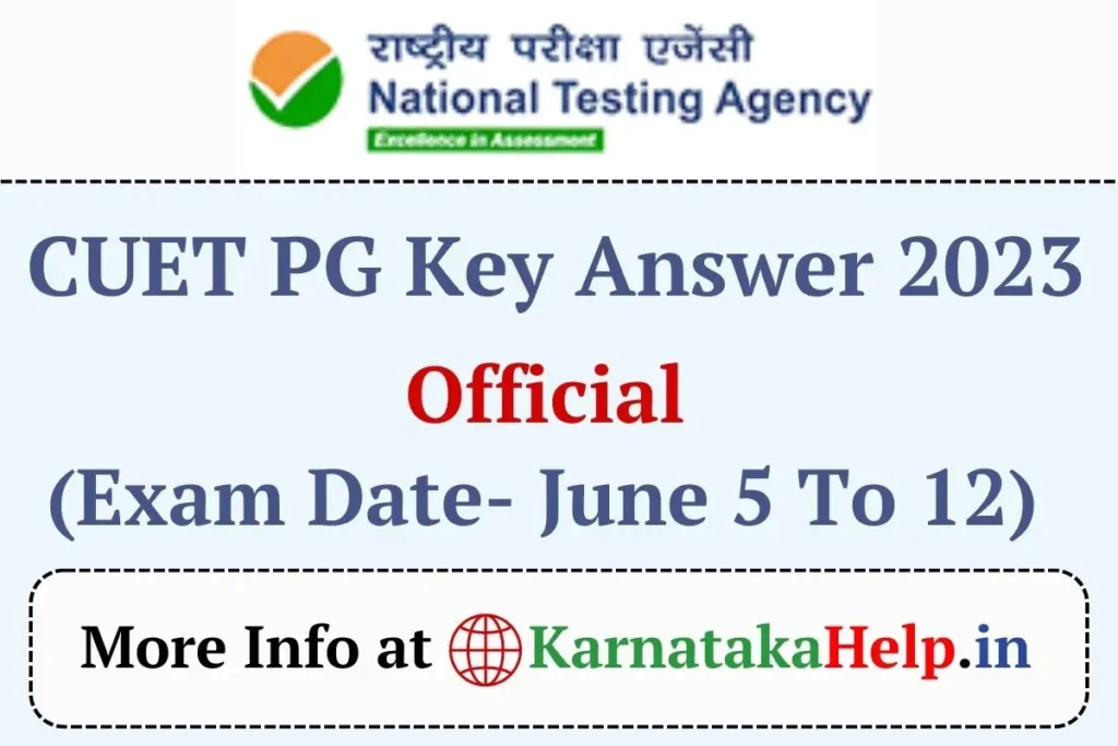 Cuet Pg Official Answer Key 2023