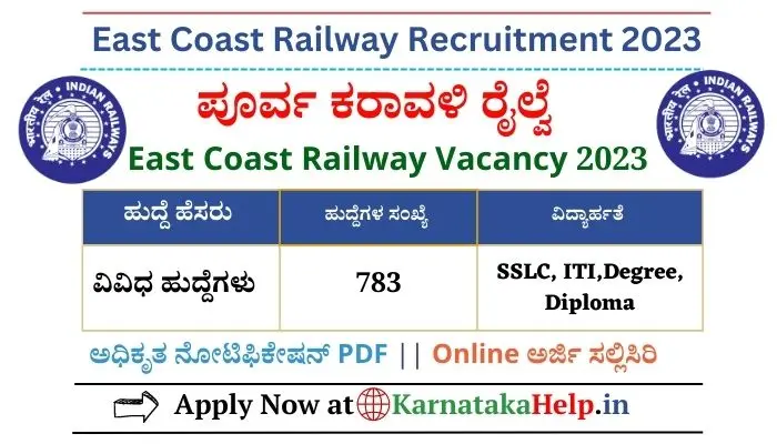 East Coast Railway Recruitment 2023