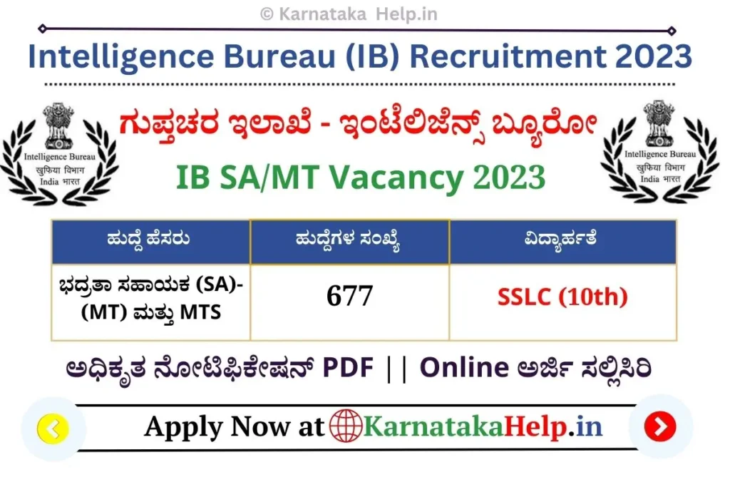 IB Recruitment 2023 Apply Online