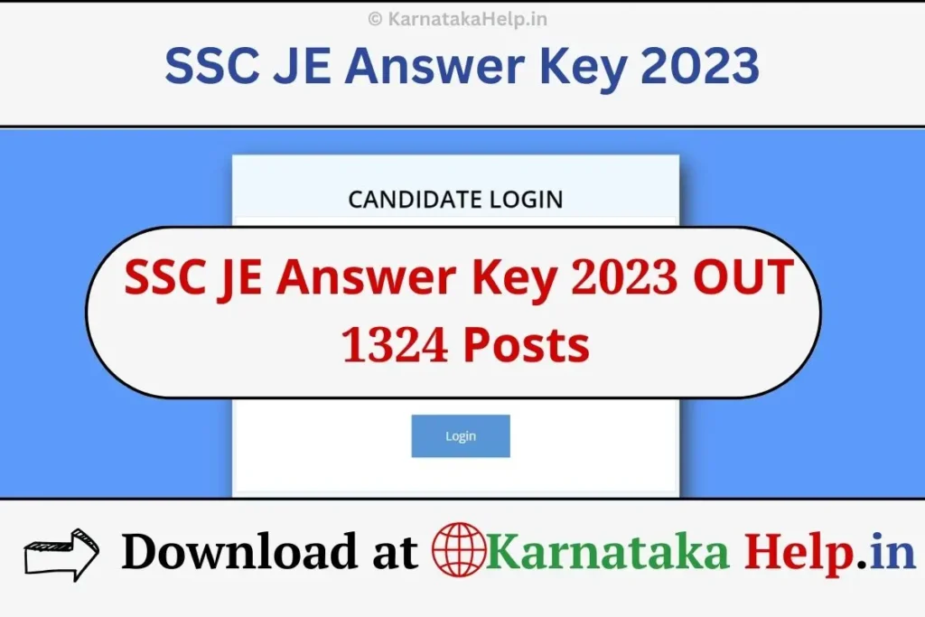 Ssc Je Answer Key 2023 Pdf Direct Link