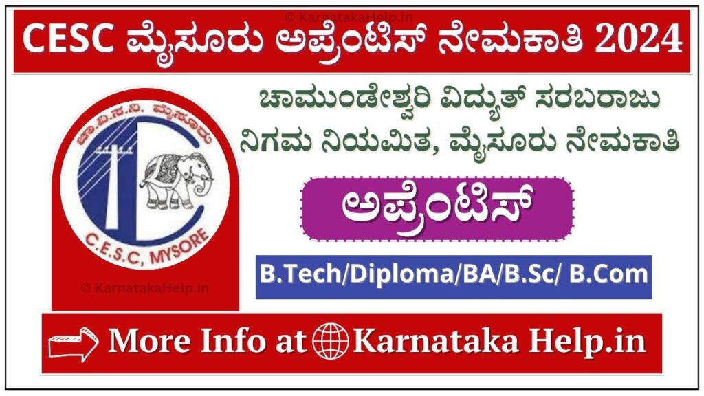 Cesc Mysore Apprentice Recruitment 2024