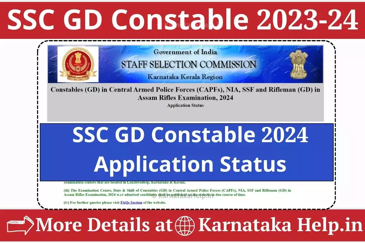 Ssc Gd Constable 2024 Application Status