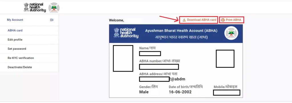 Abha Card Registration Karnataka Step-5