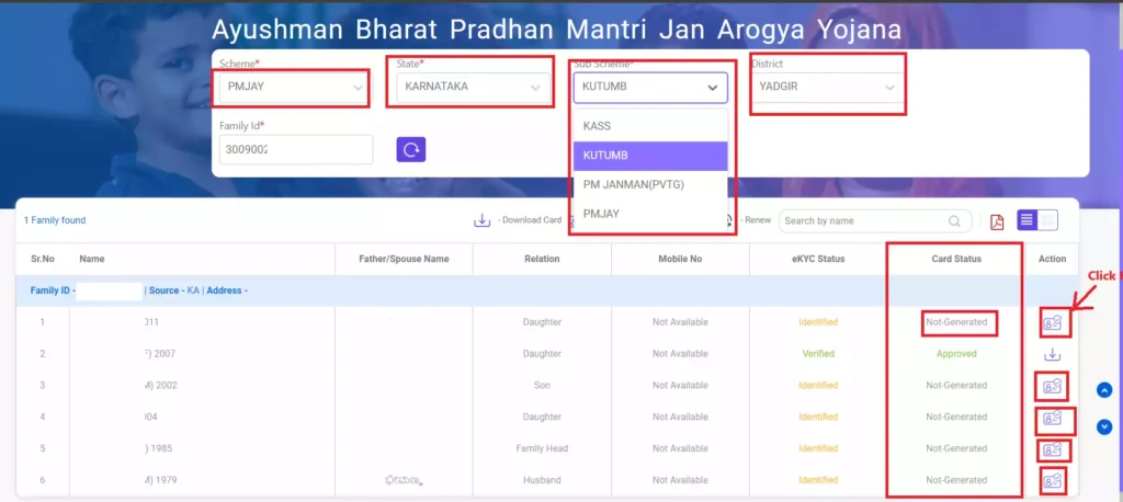 Ayushman Bharat Arogya Karnataka Card Online Apply Step-2