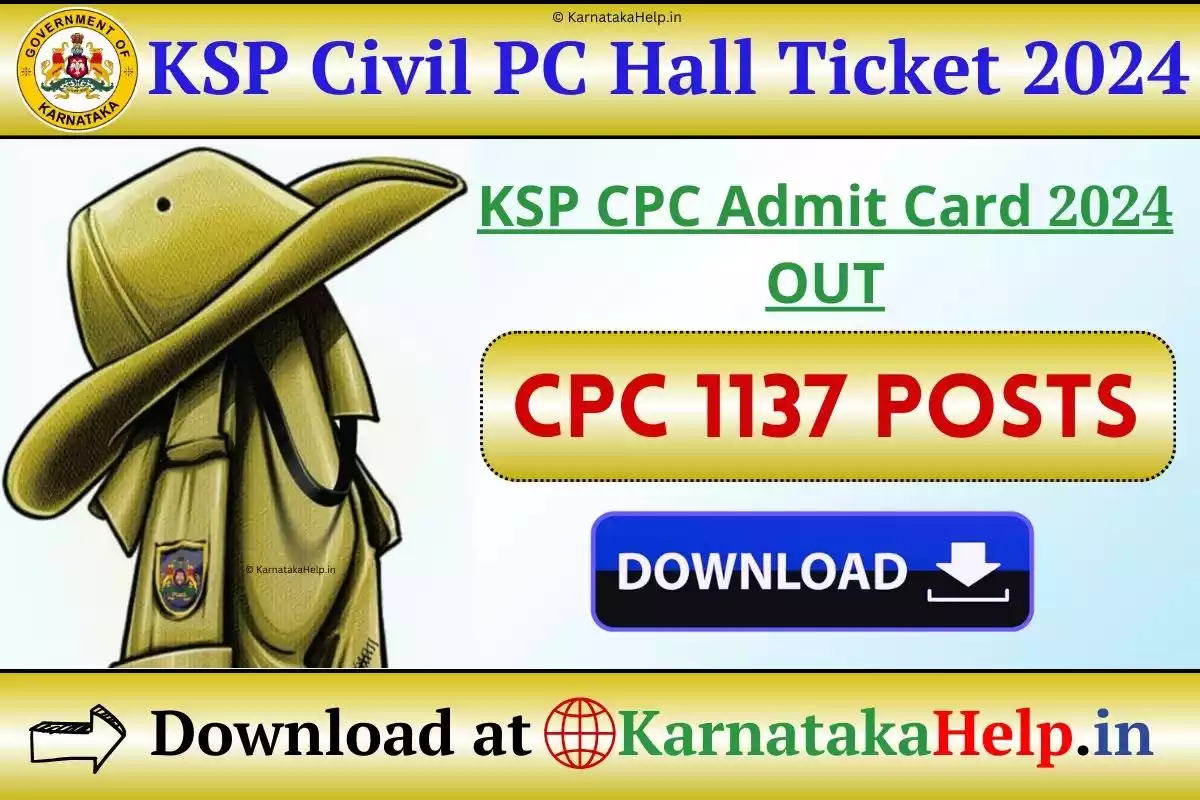 Ksp Civil Pc Hall Ticket 2024