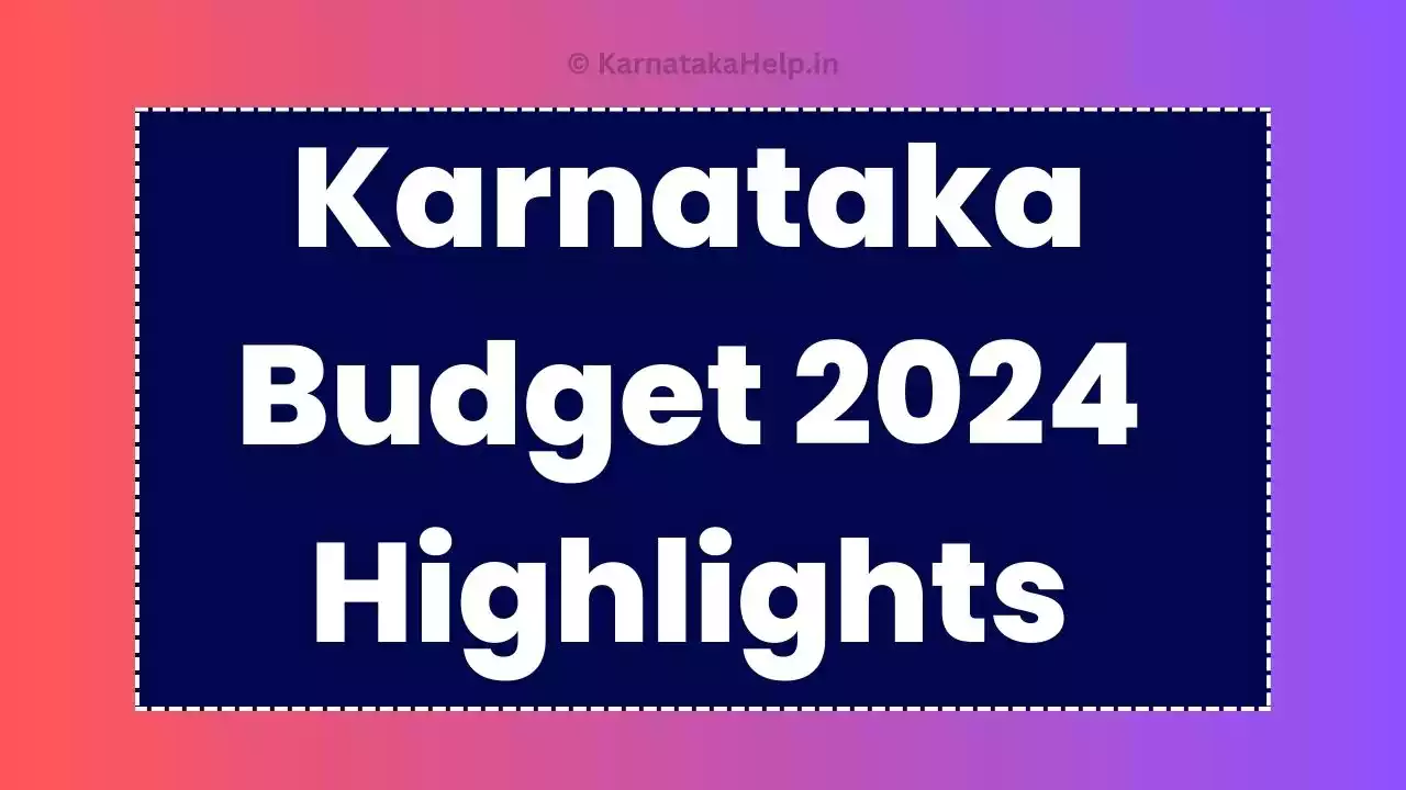 Karnataka Budget 2024 In English Introducing Karnataka's Vision Key