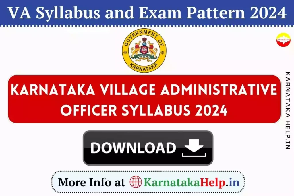 Karnataka Village Administrative Officer Syllabus 2024