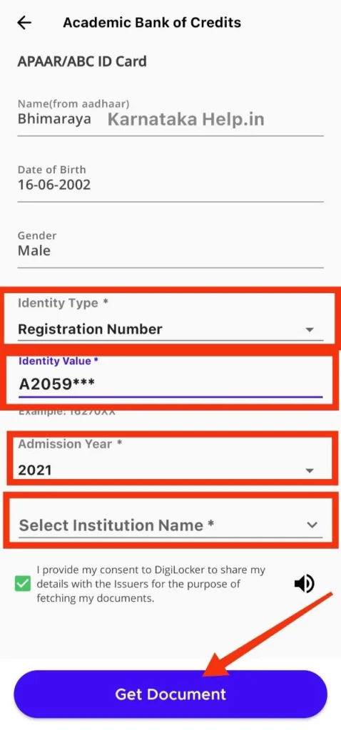 How To Create Abc Id In Digilocker Step 2