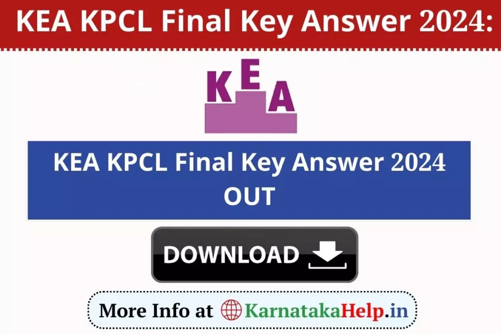KEA KPCL Final Key Answer 2024