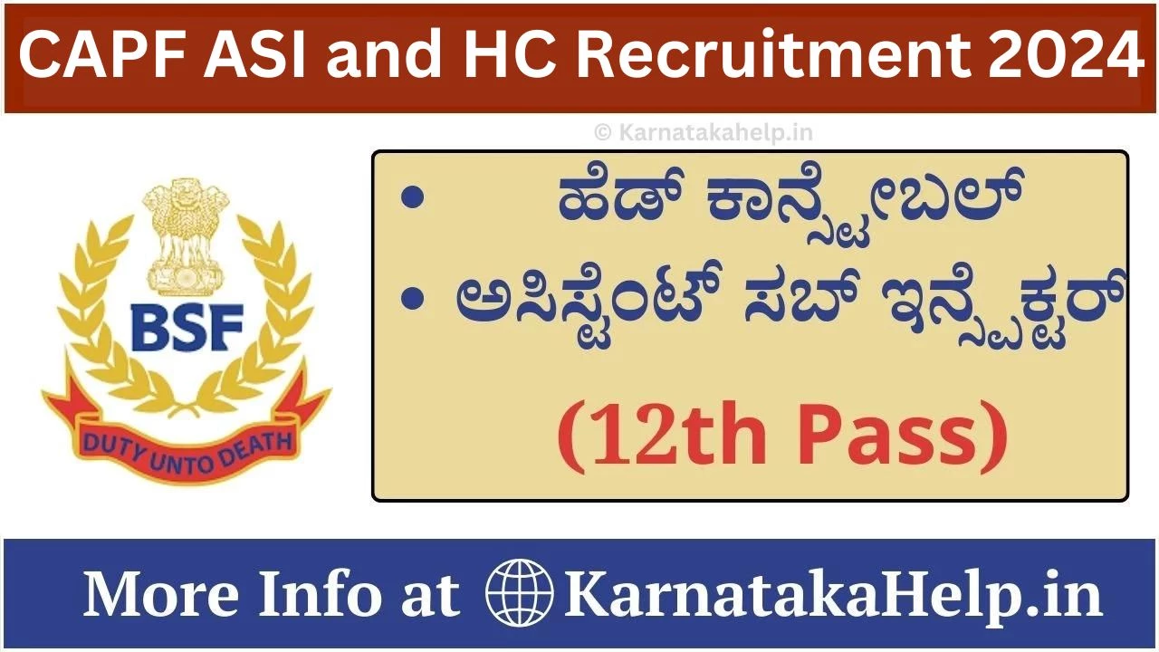 Capf Asi And Hc Recruitment 2024