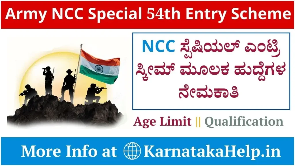 Army Ncc Special 54Th Entry Scheme Notification 2024