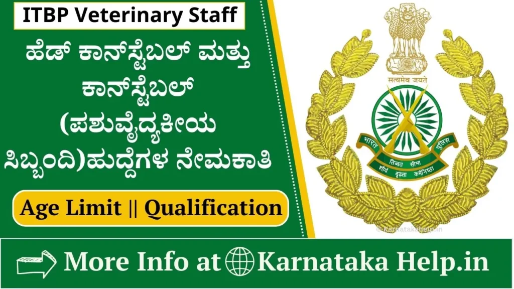 ITBP Veterinary Staff Recruitment 2024