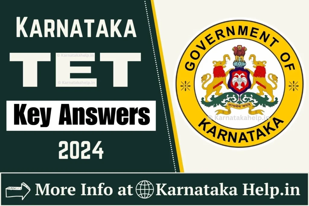 Karnataka TET Key answer 2024