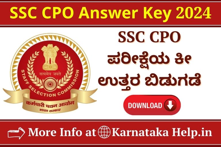 Ssc Cpo Answer Key 2024