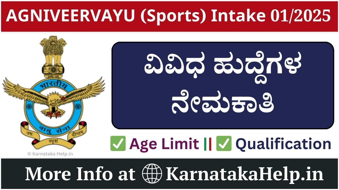 Agniveervayu (Sports) Intake 01/2025 Notification