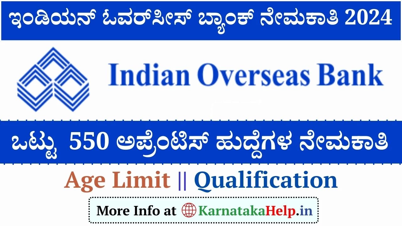 Indian Overseas Bank Apprentice Recruitment 2024