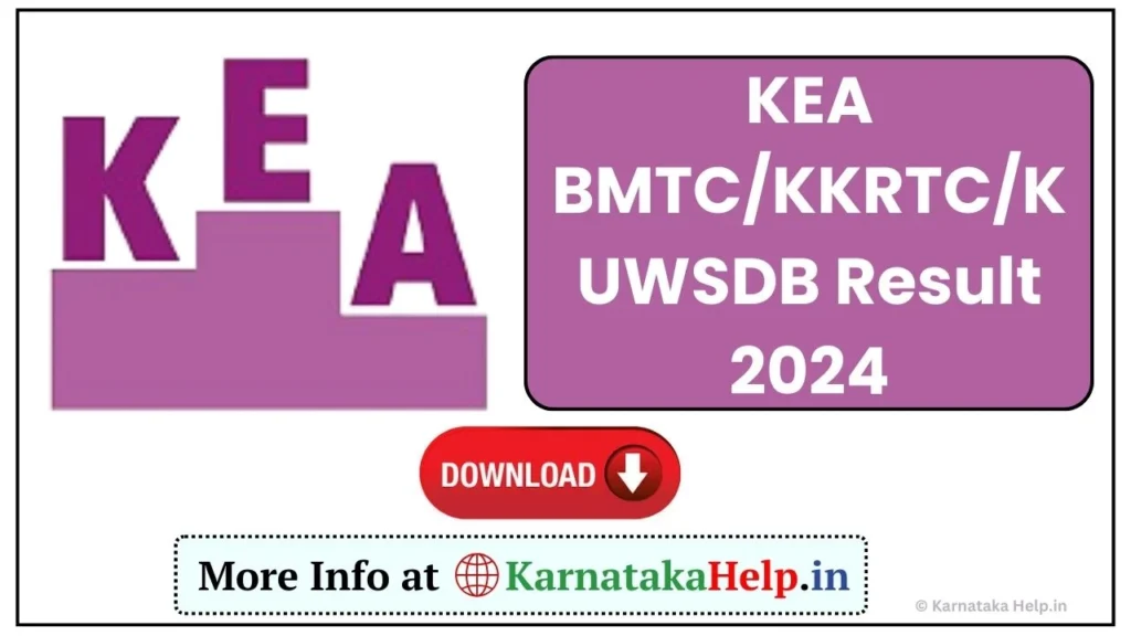 Kea Bmtc/Kkrtc/Kuwsdb Result 2024