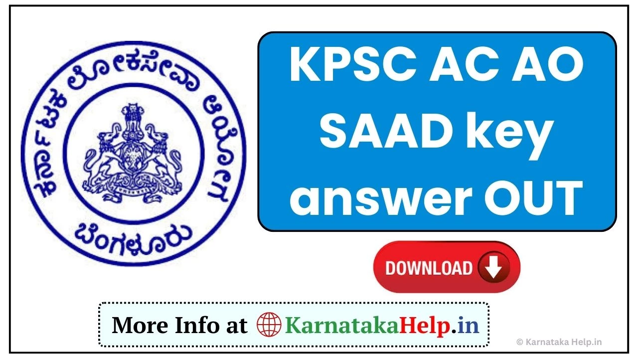 Kpsc Ac Ao Saad Key Answer 2024