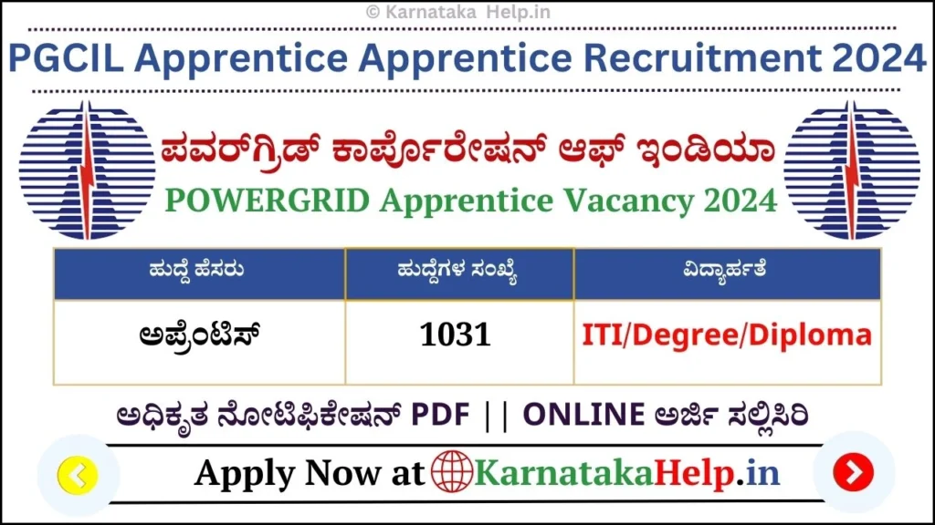 PGCIL Apprentice 2024 Notification