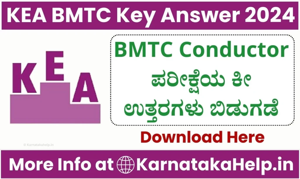 Kea Bmtc Key Answer 2024