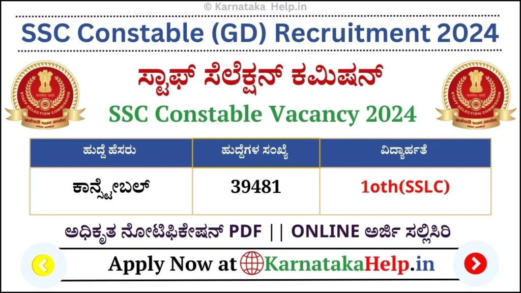 SSC GD Notification 2024