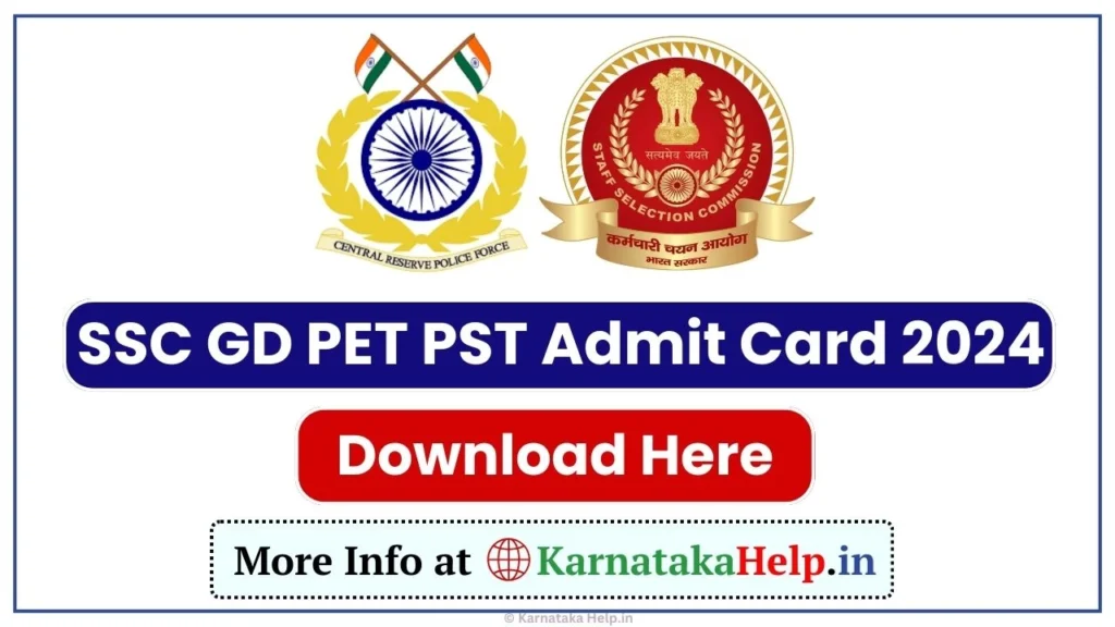 Crpf Ssc Gd Pet Pst Admit Card 2024