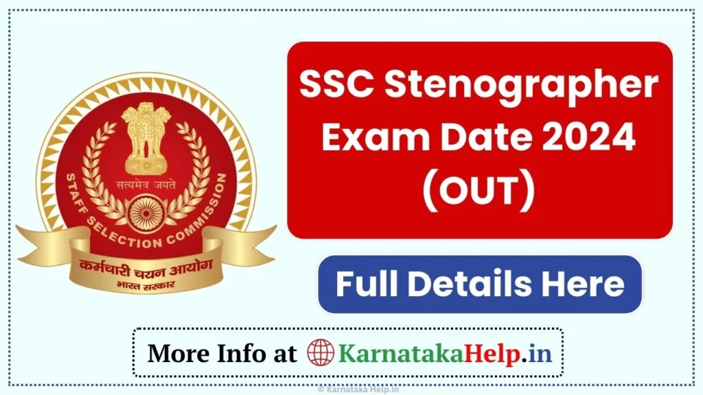 Ssc Stenographer 2024 Exam Date