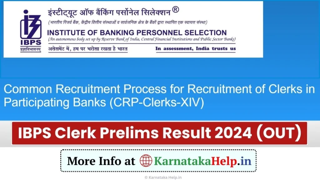 IBPS Clerk Prelims Result 2024