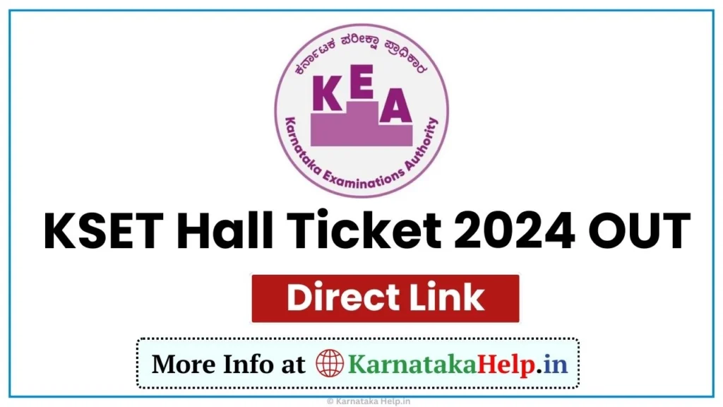 KSET Hall Ticket 2024