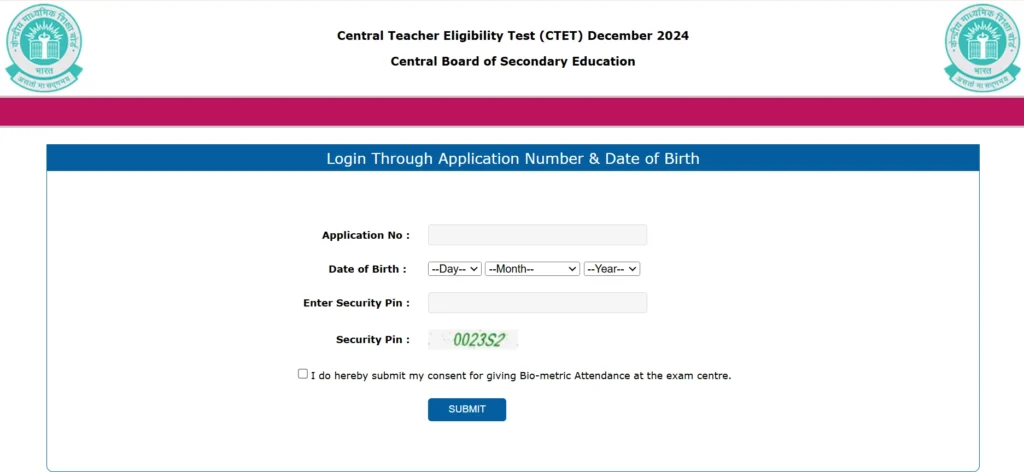 Ctet Admit Card 2024