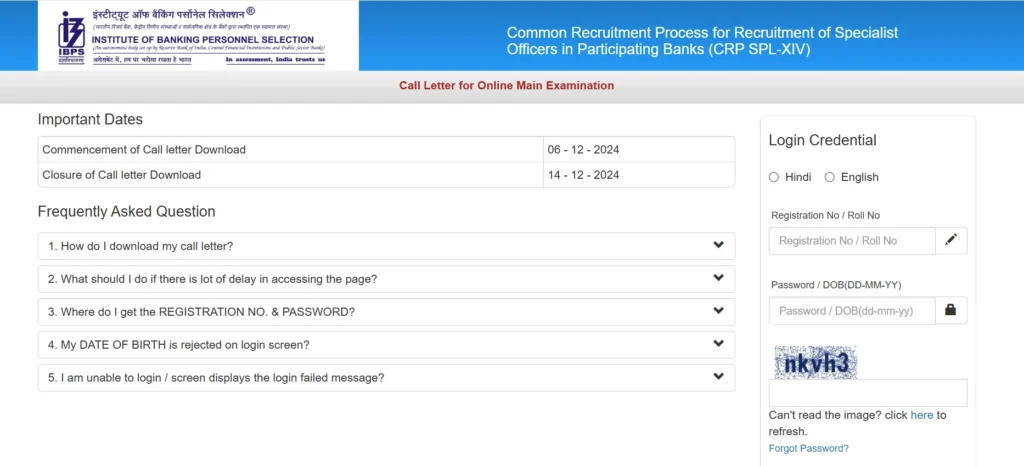 Ibps So Admit Card 2024