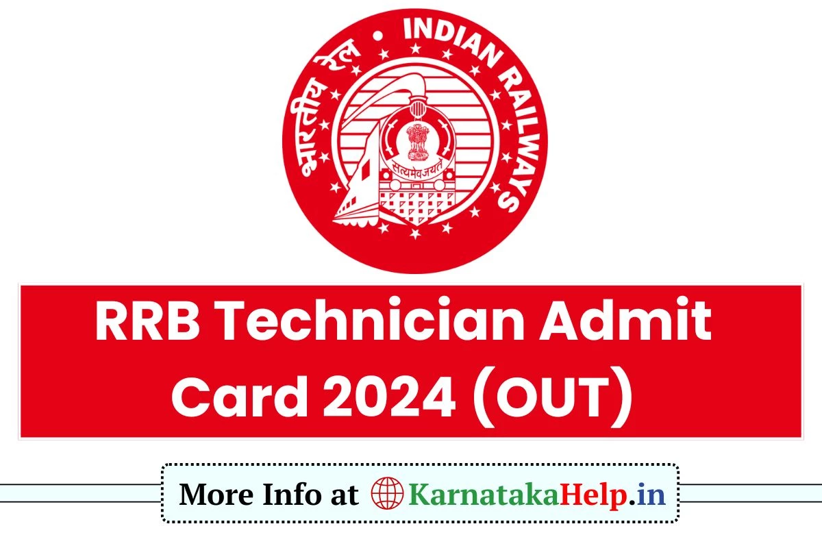 RRB Technician Admit Card 2024