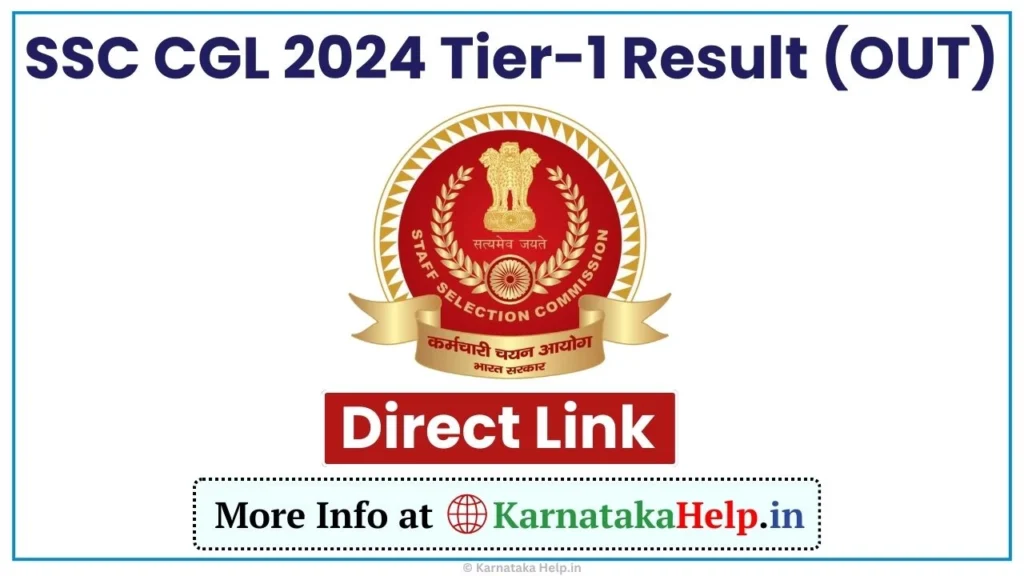 SSC CGL Tier-I Result 2024