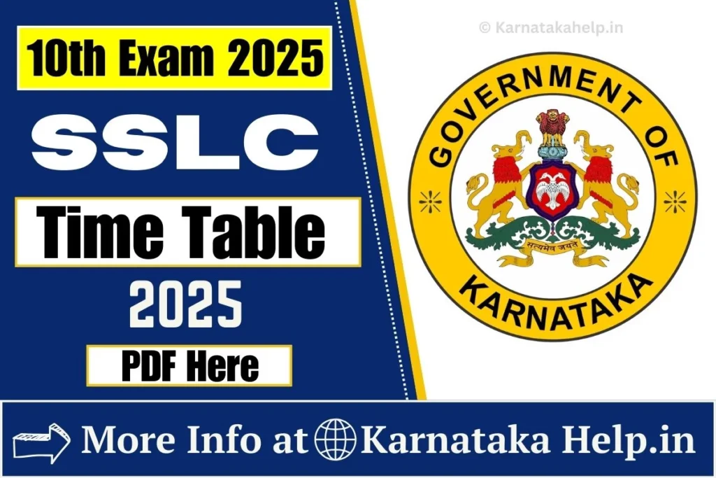 SSLC Exam-1 Time Table 2025