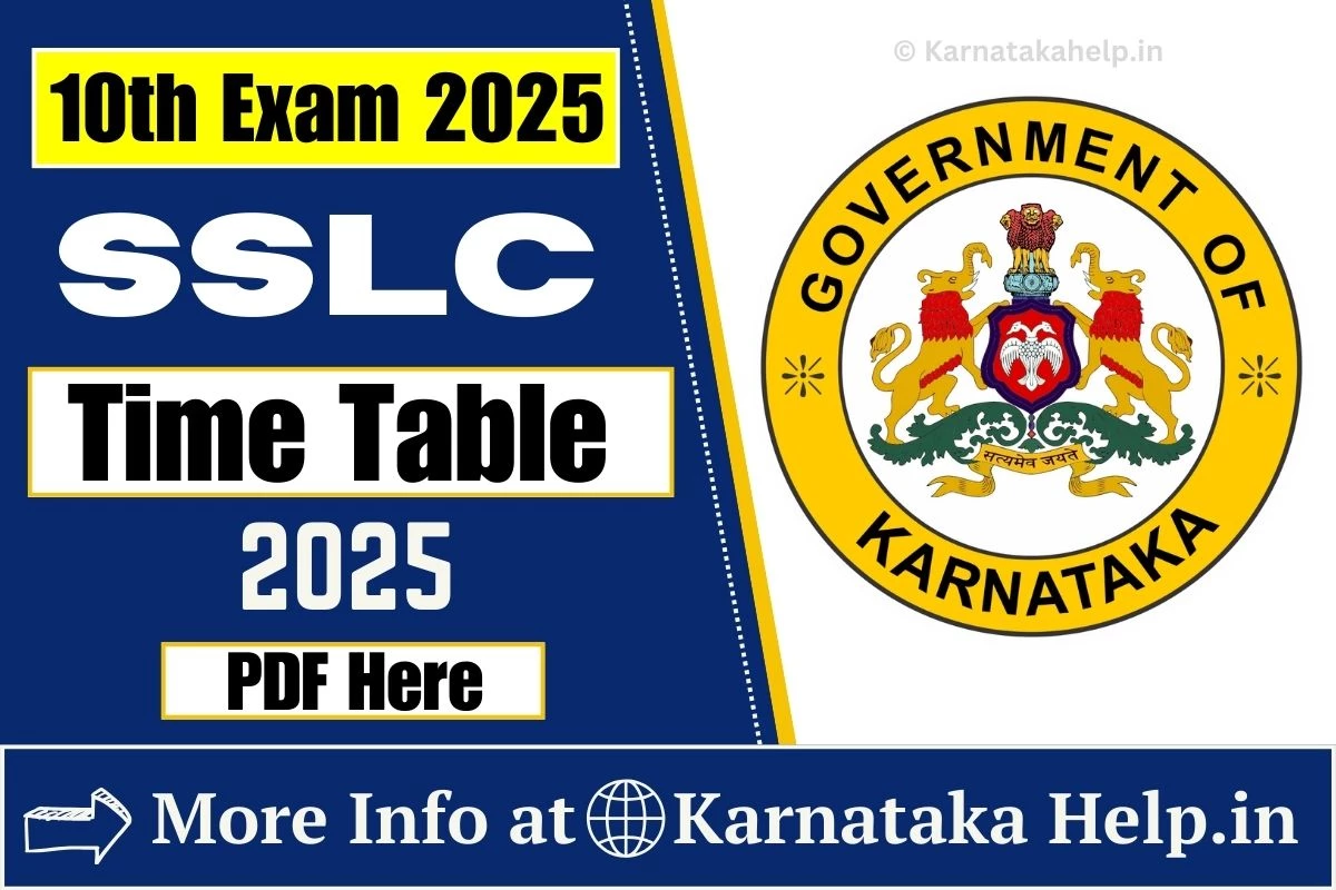 Sslc Exam-1 Time Table 2025