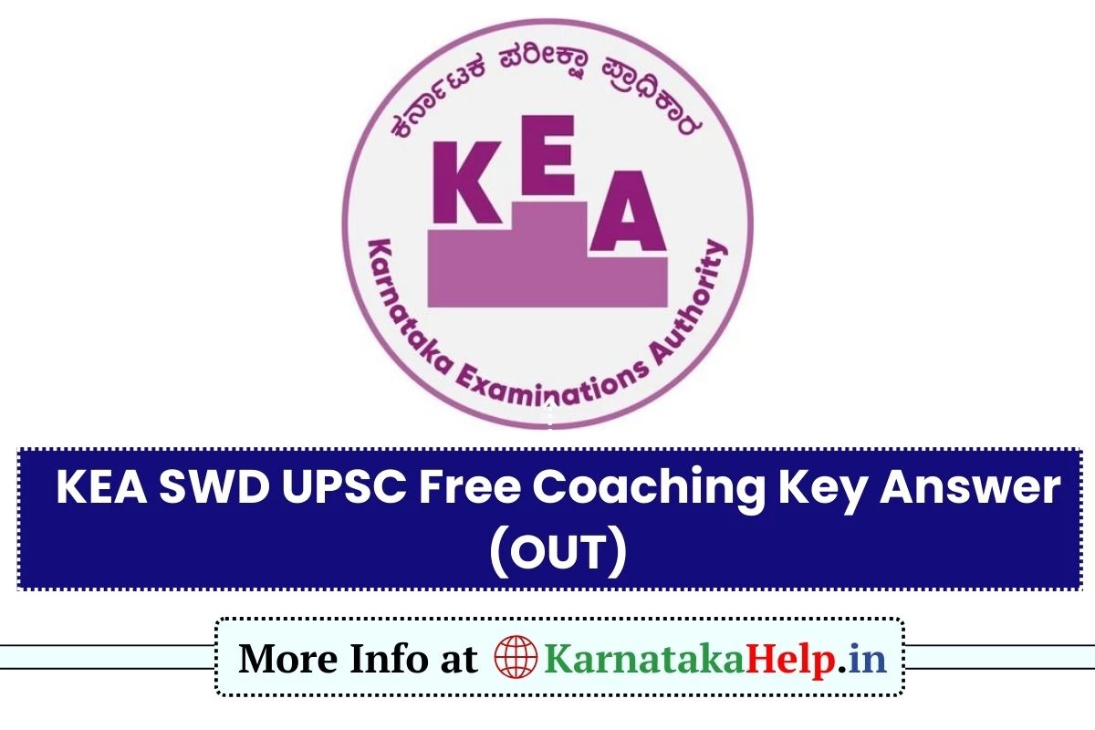 KEA SWD UPSC Free Coaching Key Answer 2025