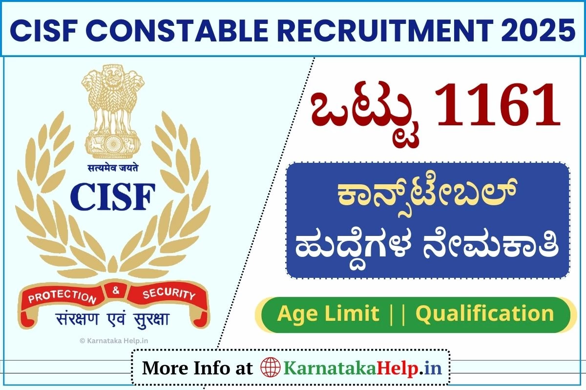 CISF Constable Tradesmen Recruitment 2025