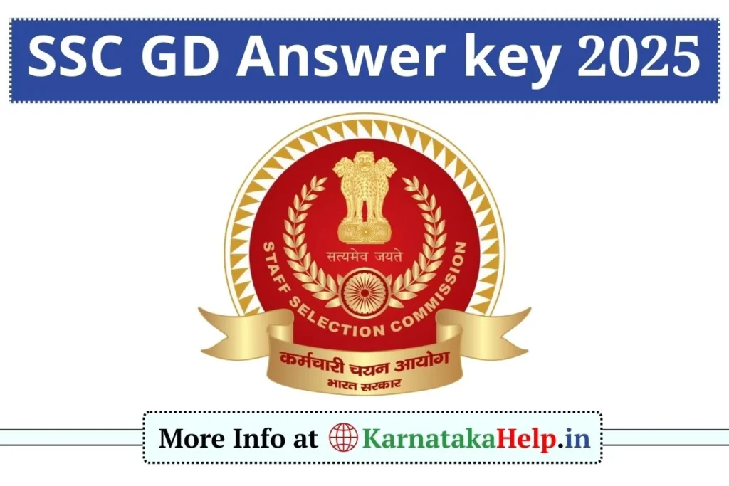 SSC GD Answer key 2025