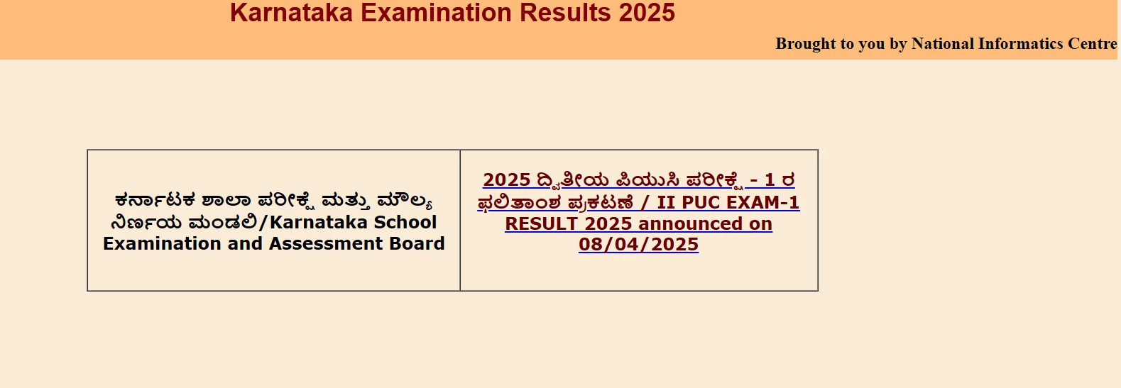 Karnataka 2Nd Puc Result 2025 Karnataka 2Nd Puc Result 2025