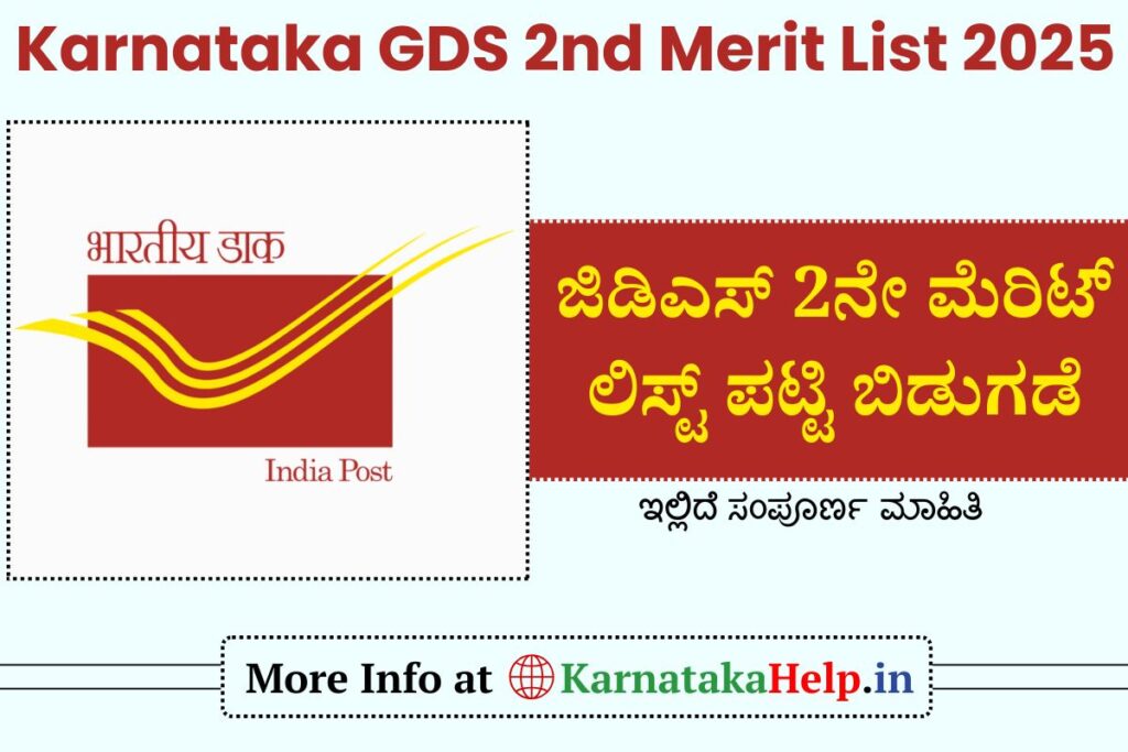 Karnataka GDS 2nd Merit List 2025