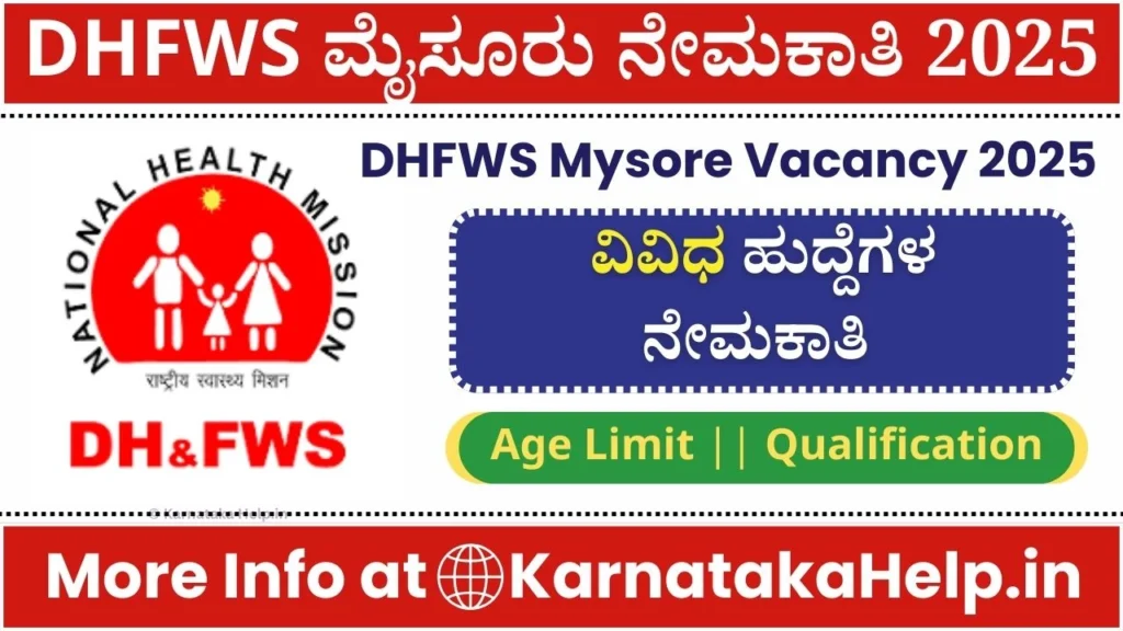 DHFWS Mysore Recruitment 2025