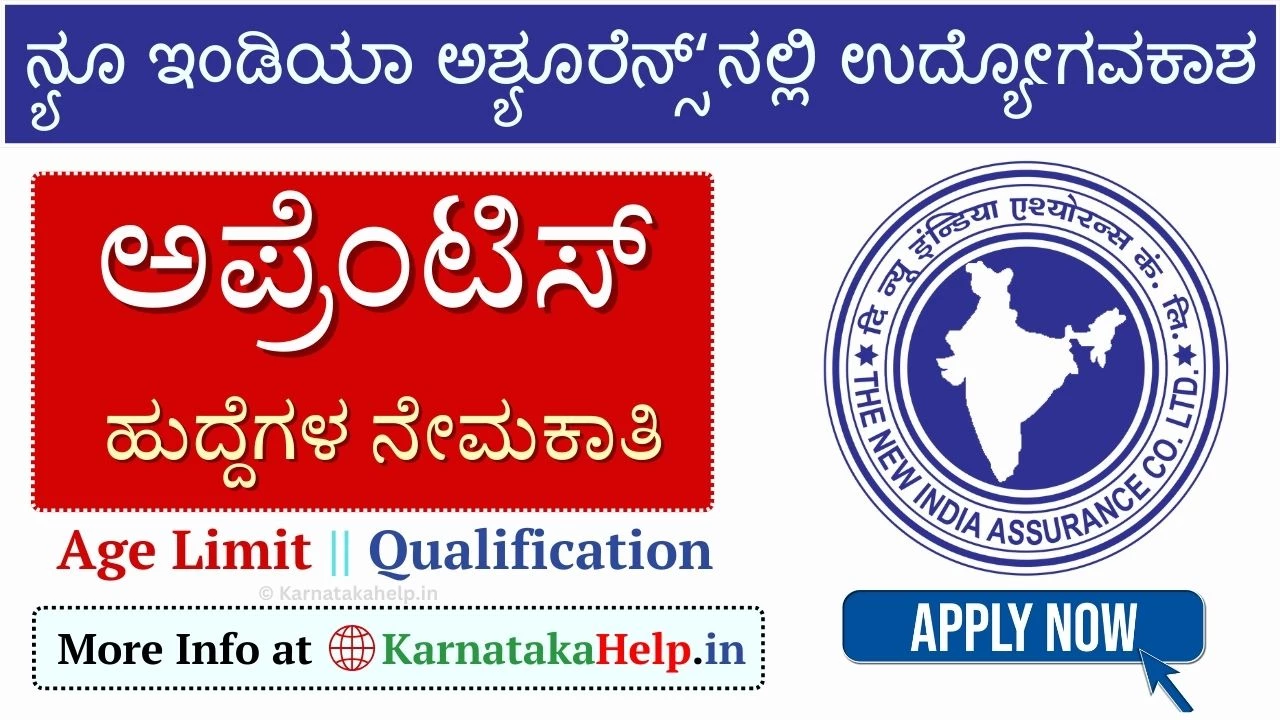 NIACL Recruitment 2025: ಅಪ್ರೆಂಟಿಸ್ ಹುದ್ದೆಗಳ ನೇಮಕಾತಿ, ಜೂನ್ 6ರಿಂದ ಅರ್ಜಿ ಸಲ್ಲಿಸಿ