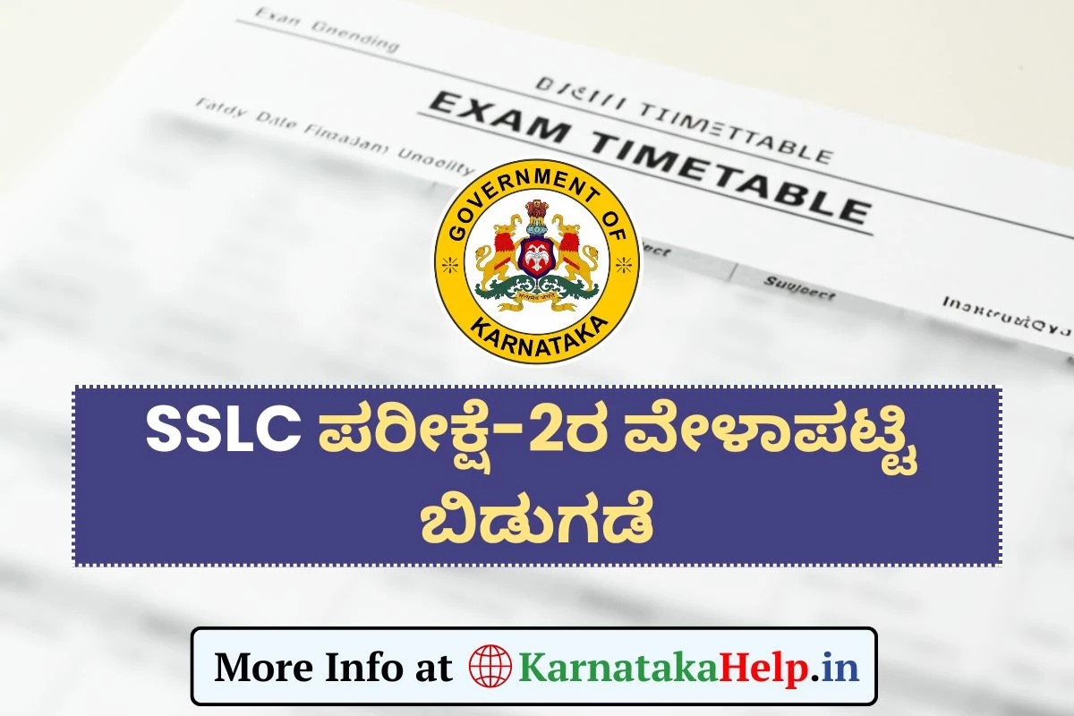 SSLC Exam 2 Time Table 2025: ಪರೀಕ್ಷೆ-2ರ ವೇಳಾಪಟ್ಟಿ ಬಿಡುಗಡೆ