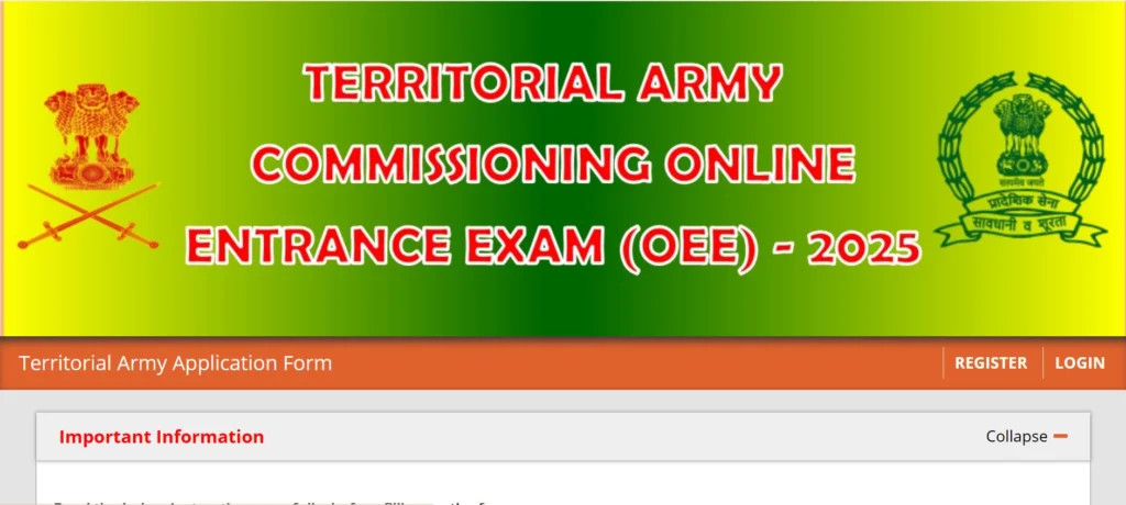 Territorial Army Officer Recruitment Territorial Army Officer Application Form 2025