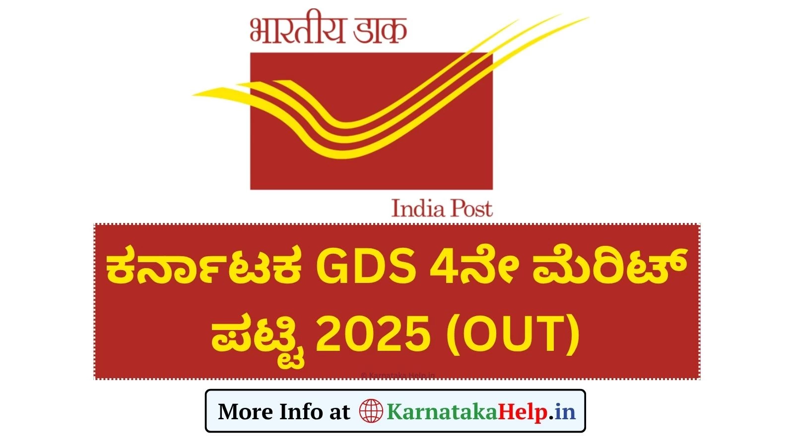 Karnataka GDS 4th Merit List 2025