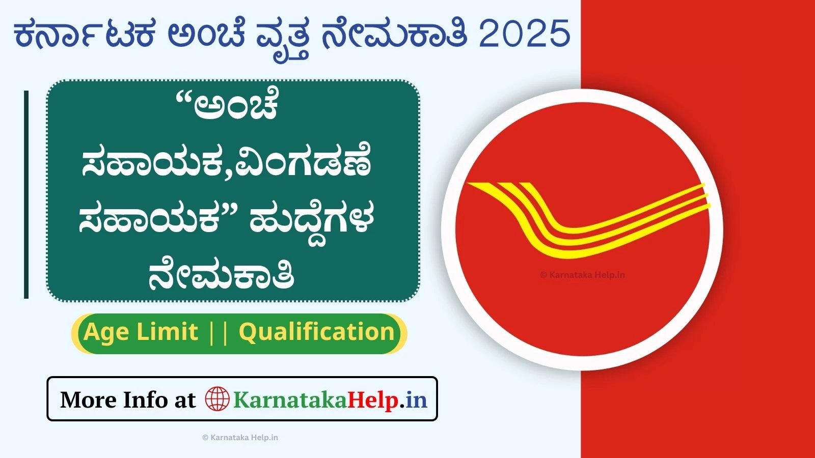 Karnataka Postal Circle Recruitment 2025