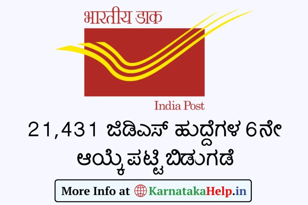 India Post Gds 6Th Merit List 2025